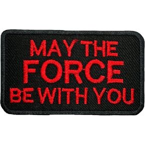 May The FORCE Be with You Iron on Patches for Clothes and jackets, 2.8 x 1.6 x 0.1 in