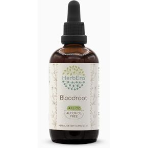 صبغة HerbEra Bloodroot B60، مستخلص خالٍ من الكحول، جذر الدم المزروع بشكل مسؤول فائق التركيز (Sanguinaria Canadensis) الجذر المجفف (2 أونصة سائلة) in Kuwait