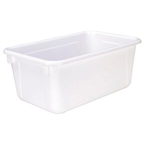 School Smart Sturdy Plastic Storage Tray, Multifunctional Design for Classroom, Home, and More, Standard Cubby Size, White