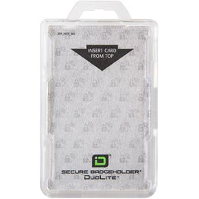 هوية معقل شارة آمنة Duolite ، Clear (IDSH2004-001B-Clr)