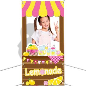 Lemonade Stand Decorations Photo Photo Lanner ، Pink Lemonade Party Decorations Photo Photo Booth Lemonade Stand Stand Banner Photo Photo Photo Frame Lemonade Stand Form