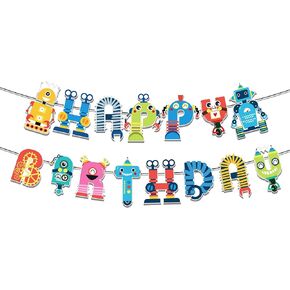 روبوت عيد ميلاد حفلة لافتة روبوتات عيد ميلاد سعيد لافتة الكرتون أعياد الميلاد علامة استحمام الطفل الدعائم الأطفال الروبوت