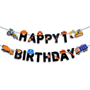 Pre-Strung Construction 3rd Birthday banner for Construction Birthday Party Supplies - NO DIY - 3rd Construction Party Decorations（1st-5th） in Saudi Arabia