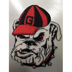 GA Bulldog Patch Georgia Patch Bulldog 3.25'' Tall Iron on or sew on Univ. of GA