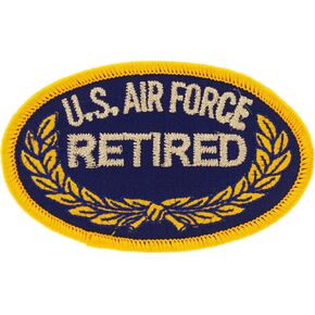 الولايات المتحدة الأمريكية الجوية USAF التقاعد البيضاوي المتقدم ، مع لاصق الحديد على