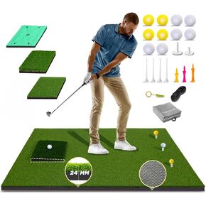 سجادة جولف سميكة - سجادة ضرب جولف ممتازة مقاس 60.96 سم × 40.64 سم للتقطيع والقيادة - عشب عشبي واقعي، قاعدة غير قابلة للانزلاق - مثالية للتمرين الداخلي والخارجي - مثالية للرجال والنساء والأطفال in Kuwait