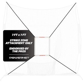 PowerNet German Marquez Strike Zone Attachment Only | for 7x7 Net | Work on Pitching Drills and Location Accuracy | Solo or Team Pitcher Training Aid | Instant Feedback on Strikes or Balls Location