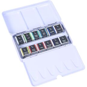 مجموعة ألوان مائية etchr pearlescent من 12 - مجموعة طلاء مائية متعددة الاستخدامات - 12 دهانات مائية معدنية - 12 مجموعة ألوان مائية معدنية