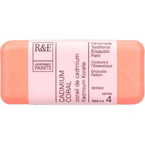 R & F Artist Paint Encaustic Paint ، Cadmium Coral ، 104 ML