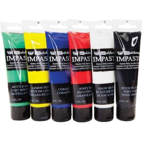 Prima Marketing 965808 Finnabair Art Alchemy Impasto Paint Set 6/Pkg-2.5 Fl Oz