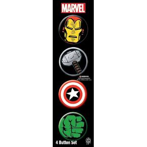 تراخيص منتجات Marvel Comics Retro 4 1.25 "مجموعة زر