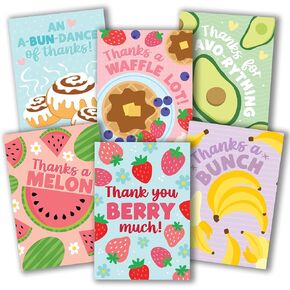Hadley Designs 24 Funny Thank You Cards With Envelopes Bulk - Graduation Thank You Notes With Envelopes Set, Wedding Gratitude Cards, Teacher Appreciation Card, Colorful Notecards With Envelope