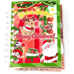 كتاب النشاط Happy Christmas: ملصق إبداعي للاصطدام في Velcro Interactive Compans للأطفال معبأة في مجال السفر لركوب السيارات ، مثالية لقضاء عطلات عيد الميلاد