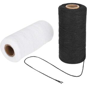 Pissente 2pcs نسج الخيط المواضيع المواضيع 8/4 خيوط الالتفاف ، وتطريز آلية الخيط وارب الغزل النسيج القطن ture ture لنسج السجاد ، 250 متر/820.2 قدم