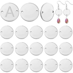PH Pandahall 20 PCS 16MM (0.6 بوصة) 304 الفولاذ المقاوم للصدأ مسطحة مستديرة الوصلة الوصلة