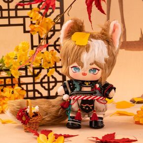 KIRA KIRA Genshin Gorou Plushie with One Set Clothes 20cm/7.8’’ Anime Game Figure Soft Stuffed Genshin Impact Gorou Dress Up Plush Doll Cosplay Props Collection (Dark Green)