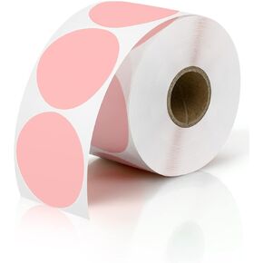 2 Inch Circle Thermal Sticker Labels, Self-Adhesive Round Direct Thermal Labels