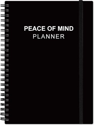 Peace of Mind Planner – Final Arrangements Organizer for Beneficiary, Will Preparation, Last Wishes & Funeral Planning, 5.8" x 8.5", Black in Saudi Arabia
