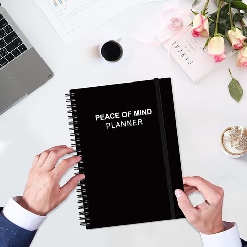 Peace of Mind Planner – Final Arrangements Organizer for Beneficiary, Will Preparation, Last Wishes & Funeral Planning, 5.8" x 8.5", Black in Saudi Arabia