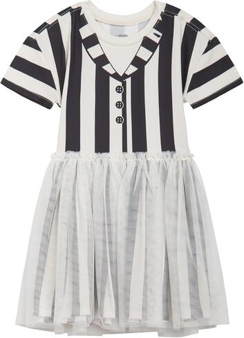 BEETLEJUICE Girls Drop Shoulder Cosplay Tulle Dress Toddler to Big Kid Sizes (2T - 14-16) in Kuwait