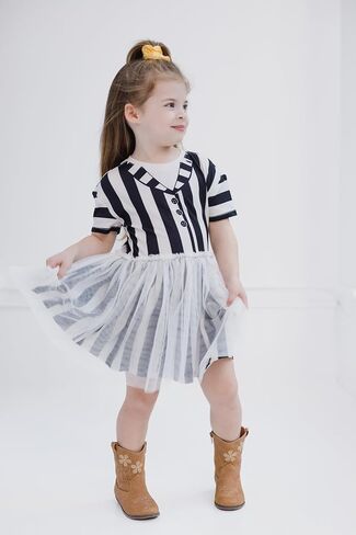 BEETLEJUICE Girls Drop Shoulder Cosplay Tulle Dress Toddler to Big Kid Sizes (2T - 14-16) in Kuwait