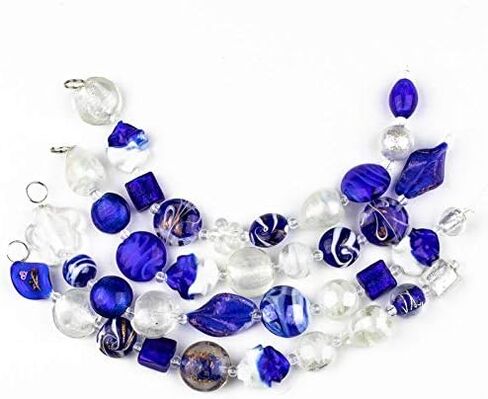 Cherry Blossom Beads Handmade Lampwork Glass – Vibrant Red Mix, 4 Assorted 8-Inch Strands – Perfect for Jewelry Crafting, Bulk Pack in Saudi Arabia
