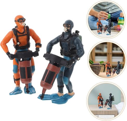 Hanabass 2 PCS مصغرة رائعتين محاكاة الغوص نماذج النماذج التماثيل تماثيل زينة خزان الأسماك راتنجات أسماك الزخار in Kuwait