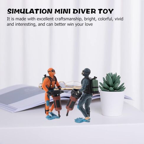 Hanabass 2 PCS مصغرة رائعتين محاكاة الغوص نماذج النماذج التماثيل تماثيل زينة خزان الأسماك راتنجات أسماك الزخار in Kuwait