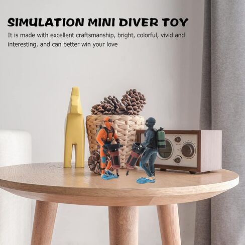 Hanabass 2 PCS مصغرة رائعتين محاكاة الغوص نماذج النماذج التماثيل تماثيل زينة خزان الأسماك راتنجات أسماك الزخار in Kuwait