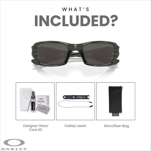 Oakley Fives Squared OO9238 Sunglasses For Men+ BUNDLE Leash +Designer iWear Care Kit in Kuwait