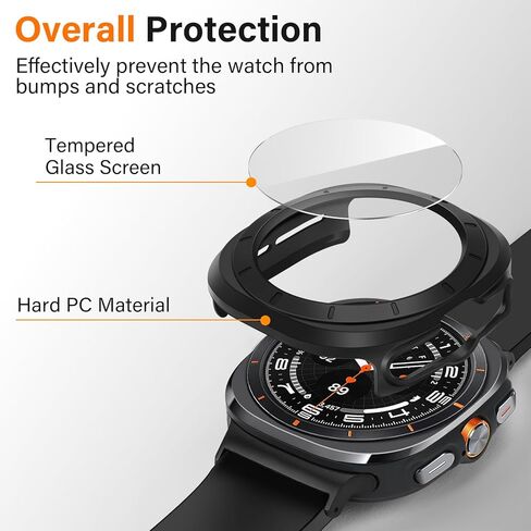 Amizee 2 Pack Screen Protector Case Compatible with Samsung Galaxy Watch 5/Galaxy Watch 4 Case 40mm, with Built-in Screen Protector Hard PC Ultra Thin Anti-Scratch Protective Cover (Rose Gold/Clear) in Kuwait