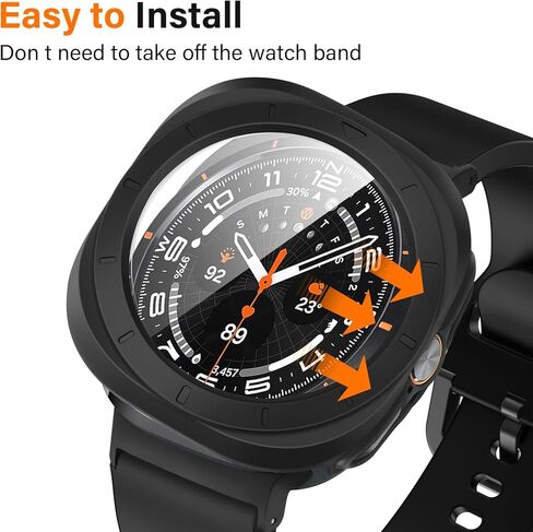 Amizee 2 Pack Screen Protector Case Compatible with Samsung Galaxy Watch 5/Galaxy Watch 4 Case 40mm, with Built-in Screen Protector Hard PC Ultra Thin Anti-Scratch Protective Cover (Rose Gold/Clear) in Kuwait