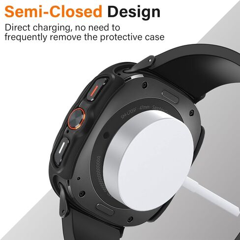 Amizee 2 Pack Screen Protector Case Compatible with Samsung Galaxy Watch 5/Galaxy Watch 4 Case 40mm, with Built-in Screen Protector Hard PC Ultra Thin Anti-Scratch Protective Cover (Rose Gold/Clear) in Kuwait