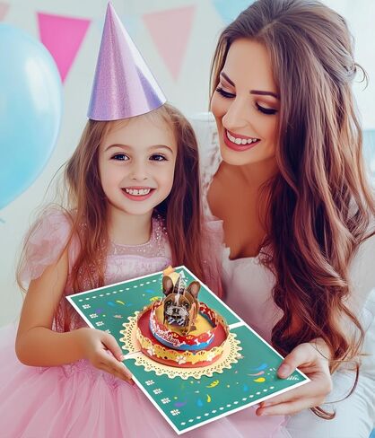 بطاقة عيد ميلاد فرنسية رائعتين من المنبثقة - تحية ثلاثية الأبعاد لحفلة الكلاب لعشاق الكلاب ، ابنة ، أخت ، زوجة ، أمي ، عمة ، وأكثر من ذلك in Kuwait