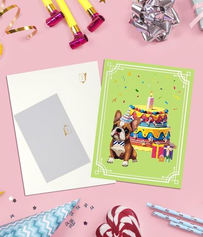 بطاقة عيد ميلاد فرنسية رائعتين من المنبثقة - تحية ثلاثية الأبعاد لحفلة الكلاب لعشاق الكلاب ، ابنة ، أخت ، زوجة ، أمي ، عمة ، وأكثر من ذلك in Kuwait