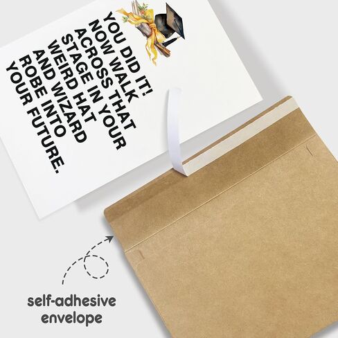 Funny Graduation Card for Him Her, High School College Grad Card, Happy Graduation Gift, Walk Across In Your Weird Hat and Wizard Robe in Saudi Arabia