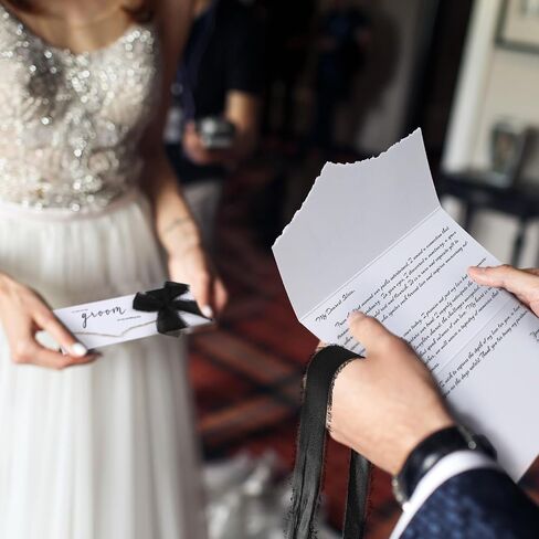 Set of 2 Wedding Day Cards to My Mom and Dad with Black Chiffon Ribbon, a Note to My Mom and Dad on My Wedding Day in Saudi Arabia