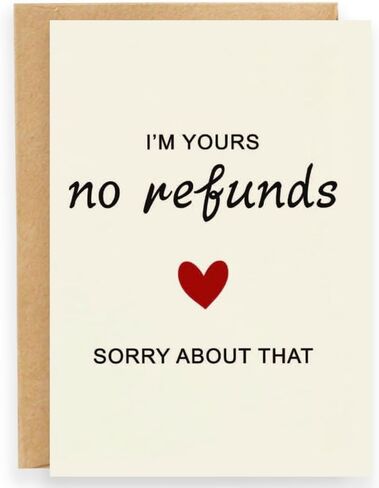 Anniversary Card for Wife/Husband - Funny Valentine's Day Gifts for Couples, 7x5 Inch Romantic Birthday Card with Yellow Envelope (Write Your Own Love Message) (My favorite) in Saudi Arabia
