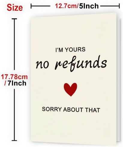 Anniversary Card for Wife/Husband - Funny Valentine's Day Gifts for Couples, 7x5 Inch Romantic Birthday Card with Yellow Envelope (Write Your Own Love Message) (My favorite) in Saudi Arabia