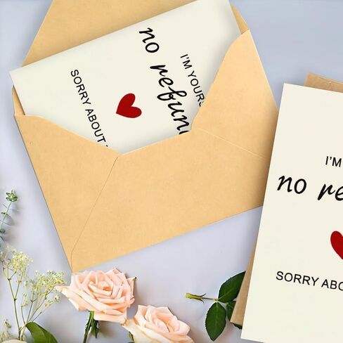 Anniversary Card for Wife/Husband - Funny Valentine's Day Gifts for Couples, 7x5 Inch Romantic Birthday Card with Yellow Envelope (Write Your Own Love Message) (My favorite) in Saudi Arabia