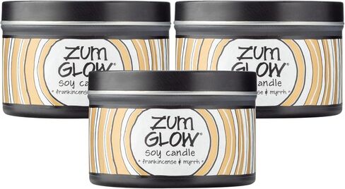 Zum Glow Soy Candle - Lavender Blends - Lavender, Lavender-Mint, Frankincense-Lavender - 7 oz (3 Pack) in Saudi Arabia