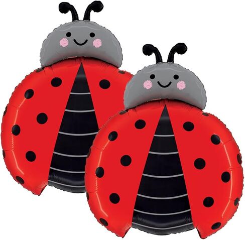 Set of 2 Spring Ladybug 24" Foil Party Balloons in Saudi Arabia