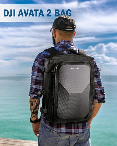 حقيبة Avata 2، حقيبة ظهر قابلة للتوسيع تناسب كمبيوتر محمول مقاس 17.3 بوصة، حقيبة Avata 2 للسفر ذات سعة كبيرة لـ DJI Avata 2 Fly More Combo، حقيبة حمل متينة مقاومة للماء لملحقات DJI Avata 2 in Kuwait