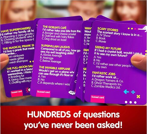SUSSED The Wacky ‘What Would You Do?’ Card Game - Stocking Stuffer for Teens, Boys, Girls - Social Fun for Kids Ages 10+ & Adults - Great Conversation Starter - Cool Blue Deck in Kuwait