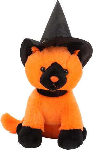 Aliens Spooky Halloween Witch Cat Stuffed Animal - Adorable & Cuddly Plush Toy - Perfect Halloween Decor & Gift - Limited Edition Collectible 7 inch Orange Witch in Kuwait