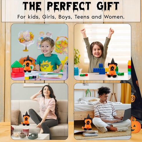 Aliens Spooky Halloween Witch Cat Stuffed Animal - Adorable & Cuddly Plush Toy - Perfect Halloween Decor & Gift - Limited Edition Collectible 7 inch Orange Witch in Kuwait