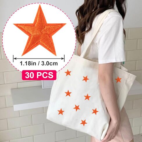 30 PCS Blue Star Iron on Patches ، Sew Sew Sewed On Star Patches ، بقع زين مطرزة للملابس ، الحقائب ، القبعات ، الجينز in Saudi Arabia