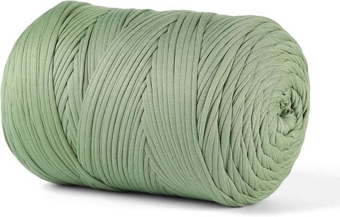 tirt yarn 800g/229yds ، نسيج tshirt تمتد لكيس/سلة/ديكور المنزل ، غزل سميك مع مزيج دنة البوليستر (أخضر الأفوكادو) in Kuwait
