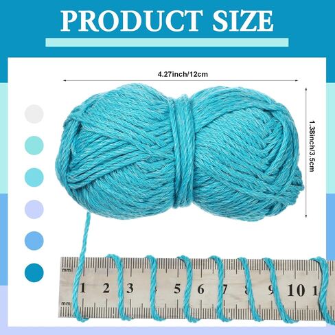Timgle 6 Rolls Glow in The Dark Luminous Crochet Yarn for Halloween, DIY Knitting, Art Craft Sewing Thread, Party Supplies - 54.7 yd Per Roll (Green Series) in Saudi Arabia
