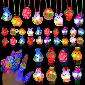تفضل حفلة Qici Easter Form للأطفال 36 حزمة Easter Lader Toys Glow في مستلزمات الحفلات المظلمة لأحشاد سلة عيد الفصح